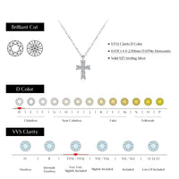 MODIAN D Color Moissanite 925 Sterling Silver Corss Pendant Necklaces Sparkling Lab Diamond Link Chain Jewelry For Women Gifts